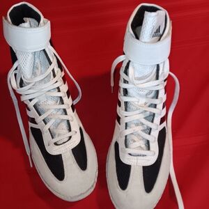 Adidas White and Black High-Top Sneakers